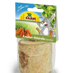 Sparpaket 2 x 150 g JR Farm Knabber-Holzrolle Karotte Nager Snack Markenware